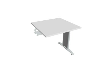 Rokovací stôl Flex, 80x75,5x80 cm, biely/kov