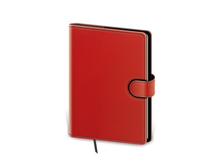 Diár Flip denný B6 12x16,5cm - červeno/čierny 2026