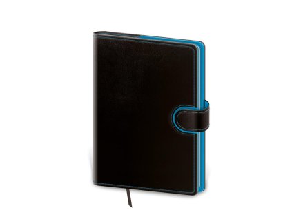Diár Flip týždenný vreckový 9x14cm - čierno/modrý 2026