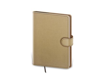Diár Flip týždenný vreckový 9x14cm - béžovo/hnedý 2026