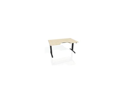 Pracovný stôl Motion Ergo, ZO, 2S, 120x70,5-120,5x90 cm, agát/čierna