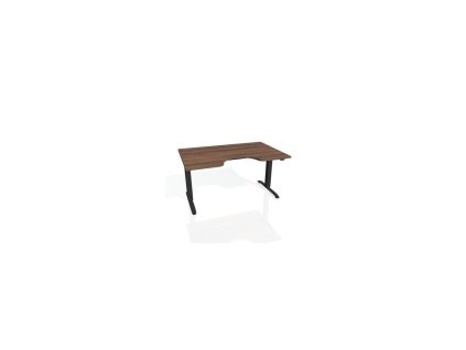 Pracovný stôl Motion Ergo, ZO, 2S, 160x70,5-120,5x90 cm, orech/čierna