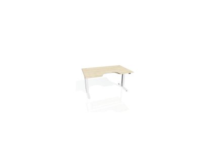 Pracovný stôl Motion Ergo, ZO, 3S, 160x61-128x90 cm, agát/biela