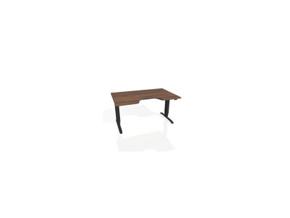 Pracovný stôl Motion Ergo, ZO, 3S, 180x61-128x90 cm, orech/čierna