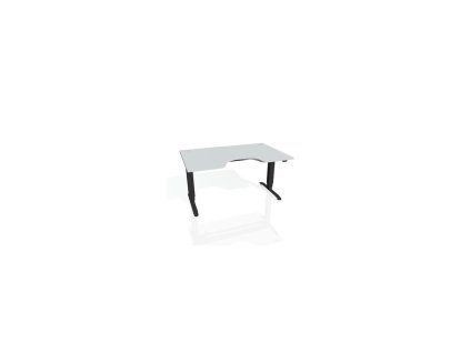 Pracovný stôl Motion Ergo, ZO, 3S, 180x61-128x90 cm, sivá/čierna