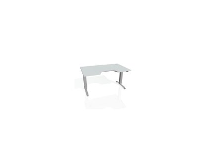 Pracovný stôl Motion Ergo, ZO, 3S, 180x61-128x90 cm, sivá/sivá