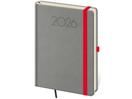 Diár New Praga denný A5 14,3x20,5cm tmavosivý 2026
