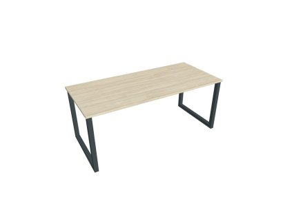 Rokovací stôl UNI O, 180x75,5x80 cm, agát/čierna
