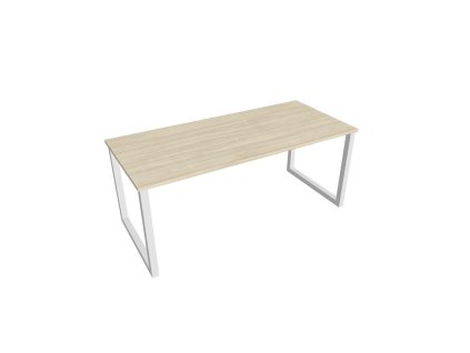 Rokovací stôl UNI O, 180x75,5x80 cm, agát/biela