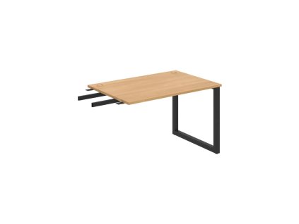 Pracovný stôl UNI O, kolmo reťaziaci, 120x75,5x80 cm, dub/čierna