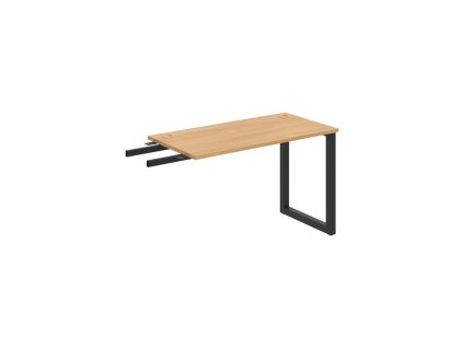 Pracovný stôl UNI O, kolmo reťaziaci, 120x75,5x60 cm, dub/čierna