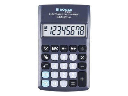 Kalkulačka DONAU TECH K-DT2087-01 vrecková čierna