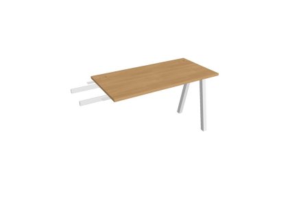 Pracovný stôl UNI A, kolmo reťaziaci, 120x75,5x60 cm, dub/biela