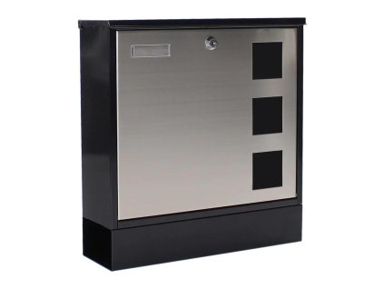 Poštová schránka Design Mailbox, nerez/čierna