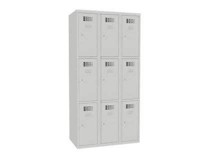 9- priehradková skriňa na úschovu cenností, uzamykateľ ná, v.180 x š.90 x h.50 cm, sivá