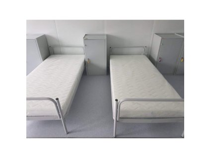 Skladacia kovová posteľ, v.63 x d.216 x h.95 cm, sivá RAL 7035