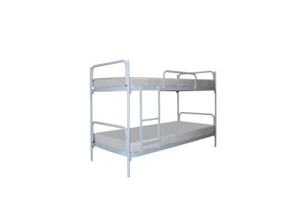 Skladacia kovová posteľ, poschodová, v.150 x d.216 x h.95 cm, sivá RAL 7035
