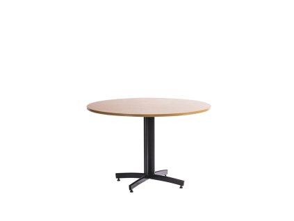 Jedálenský stôl okrúhly, v.72 x p.90 cm, rám čierny, doska buk