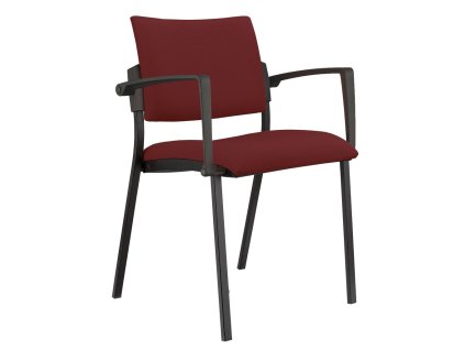 Konferenčná stolička Kubic s podrúčkami bordó Fill 29