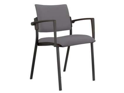 Konferenčná stolička Kubic s podrúčkami sivá Fill 38