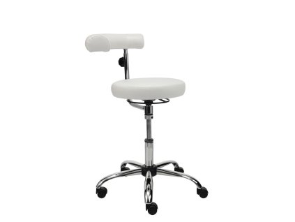 Zdravotnícka stolička KLINIK, zdravot. ekokoža KN0080 biela