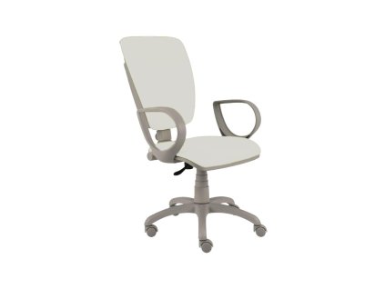 Zdravotnícka stolička Rianna, s podrúčkami, zdravot. ekokoža KN0080 biela