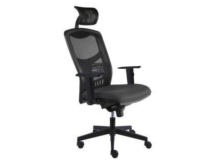 Kancelárska stolička York Net, E-SY+ PDH+ podrúčky sivá