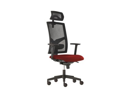 Kancelárska stolička GAME Šéf SYN červená (Bombay 33) + PDH nastaviteľný + podrúčky P44