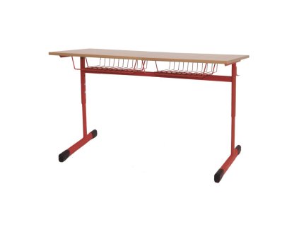 Dvojmiestna lavica pevná, veľ. 2, červená