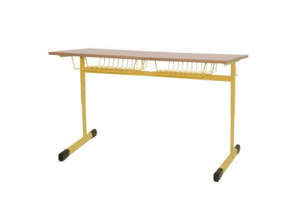 Dvojmiestna lavica pevná, veľ. 2, žltá