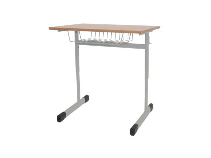 Jednomiestna lavica výškovo nastaviteľná, veľ. 3-5, sivá