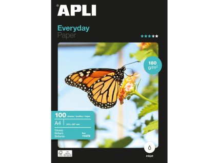 Fotopapier APLI, A4 Everyday, 180g, 100 hárkov