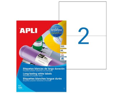Etikety polyesterové 210x148,5mm Agipa A4 100 hárkov