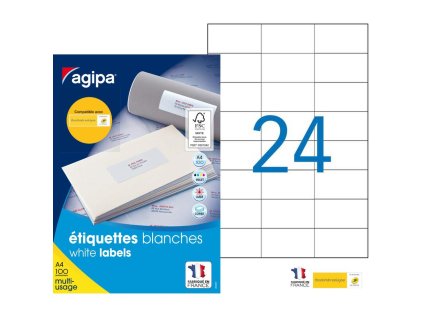 Etikety univerzálne 70x37mm Express Agipa A4 100 hárkov