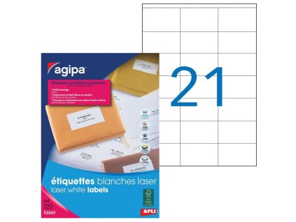 Etikety laser 70x42mm Agipa A4 100 hárkov