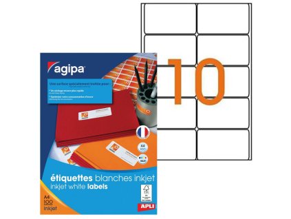 Etikety inkjet 99,1x57mm Agipa A4 100 hárkov