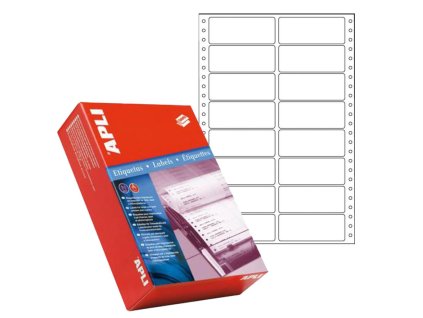 Etikety tabelačné 89x36,1mm APLI 2 radové