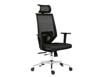 Kancelárska stolička Edge Net čierna s čiernym sedákom