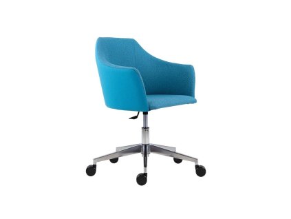 Konferenčné kreslo Ravenna Alu, hliníková báza, látka VIS021 modrá