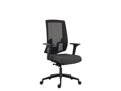 Kancelárska stolička LAPEL Alu, podrúčky, BN6 antracit