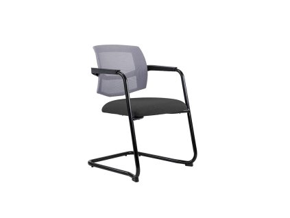 Konferenčná stolička LAPEL Visitor, čierne lyžiny, BN6 antracit