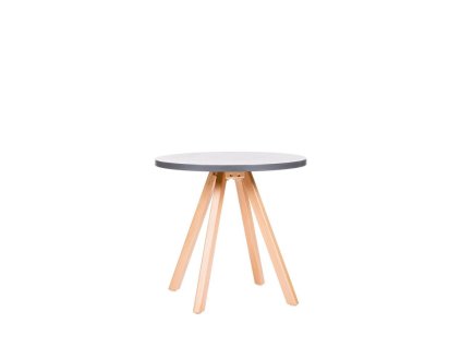 Konferenčný stolík WOOD, v. 55,5cm, p. 60 cm, doska antracit + podnož buk