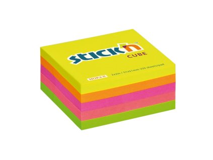 Samolepiaci bloček Stick’n Hopax mini, 51x51 mm, neon mix