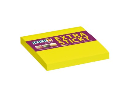Samolepiaci bloček Stick’n Hopax 76x76 mm, neónovo žltý