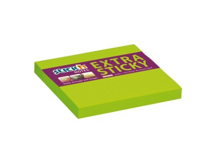 Samolepiaci bloček Stick’n Hopax, 76x76 mm, neónovo zelený