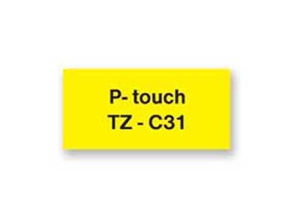 Samolepiaca páska Brother TZ-C31 12 mm neonžltá/čierna