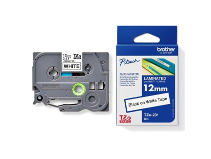 Samolepiaca páska Brother TZe-231 12 mm biela/čierna