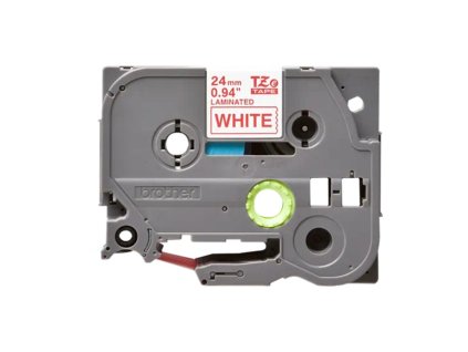 Samolepiaca páska Brother TZe-252 24 mm červené písmo na bielej páske