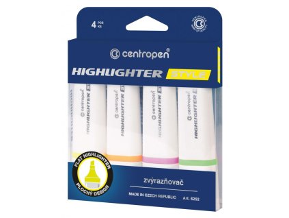Sada zvýrazňovačov Centropen STYLE 4f