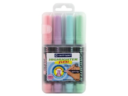 Sada zvýrazňovačov Centropen 8542 Flexi Soft 4f